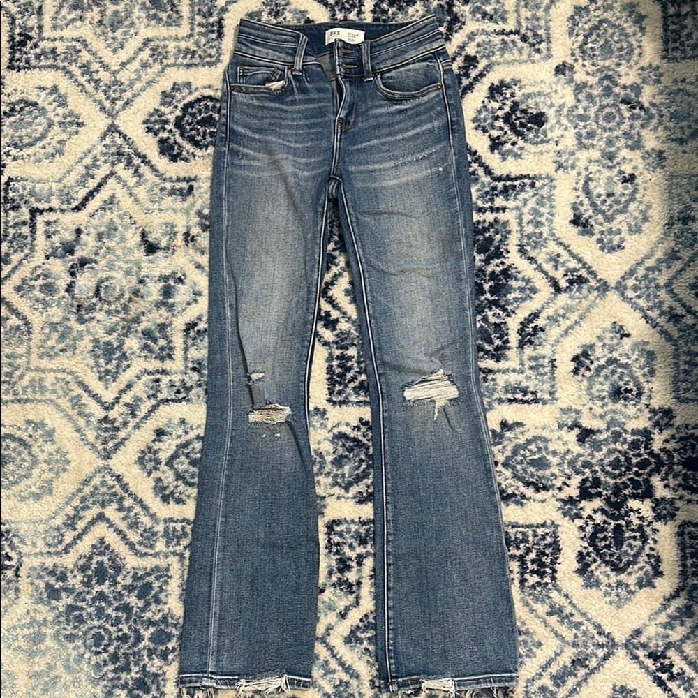 BKE Blue Flare Wide Leg Jeans